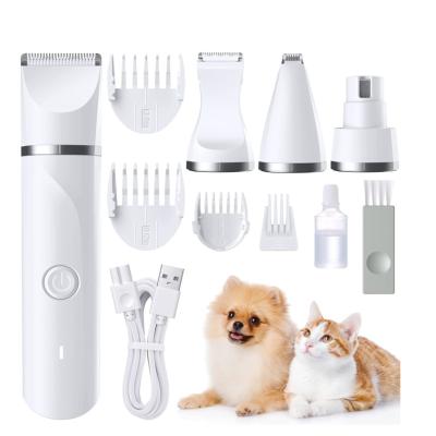 China Multifunctional Viable 4 in 1 Hair Trimming with 4 Electric Cutter Head Kit and 4 Grooming Clippper Razor Dog Guide Combs for sale