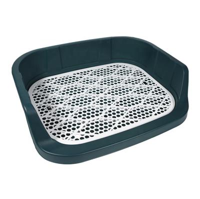 China Sustainable indoor dog potty tray with protective wall each side for no leak dog toilet for sale