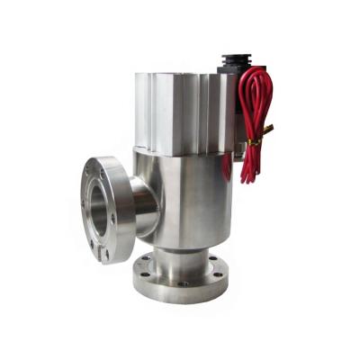 China Vacuum System CF Flange Pneumatic Stainless Steel Vacuum Angle Valve CF16 CF25 CF40 CF50 for sale