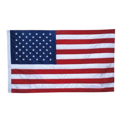 China FLY High Quality 3 By 5 Ft Nylon Embroidered Polyester USA American Flags Flag for sale