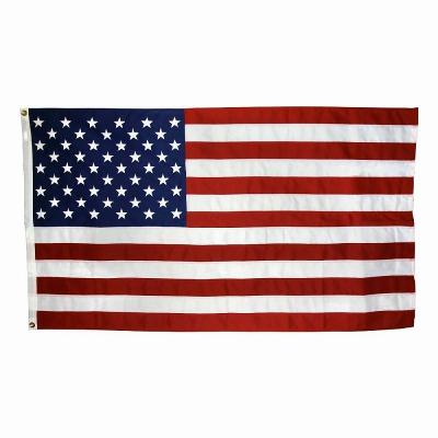 China 2020 210D High Quality Embroidered American National Flag FLYING Flag 3*5feet Promotion Country for sale