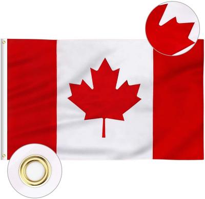 China High Quality Polyester FLYING Heavy Nylon Embroidered Canada Flag for sale