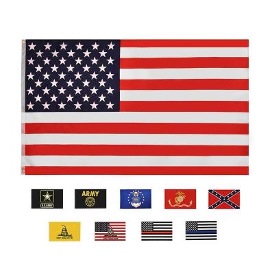 China Polyester Fabric FLYING Large National Nfl American Embroidered 3x5 USA Flag for sale