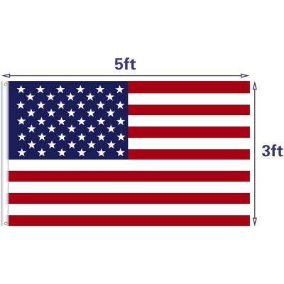 China FLY 3 5Ft Polyester Indoor Outdoor Printing USA Flags American USB Flag for sale