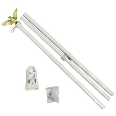 China Hanging easy to install 6ft 3 section aluminum flag pole set with eagle or ball for sale