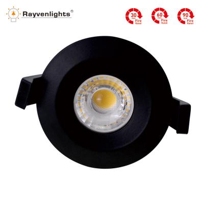 China Waterproof And Fire-Rated Downlight 8W 10W COB LED IP65 White / Silver / Black 75mm Frame Cut Out for sale