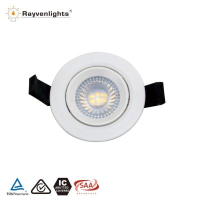 China 12w Glass Led Recessed Ceiling Light Chrome Round 5730smd Epistar Led Light CE / SAA Certificated for sale