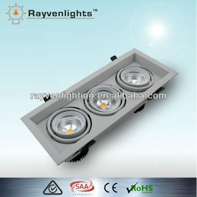 China CITIZEN/EPISTAR Aluminum Alloy COB 45W Dimmable LED Gimbal Downlight Grill Lights for sale