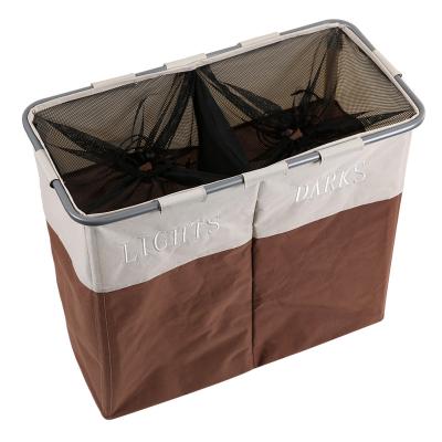 China Contemporary Hot Selling Fast Ship Organizer Large Double Laundry Basket Foldable Storage for sale