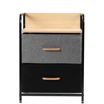 China 2022 New Contemporary Bedroom Cloth Dresser Multifunctional Storage Tower Storage Cabinet 2 Drawers Storage Bins for sale