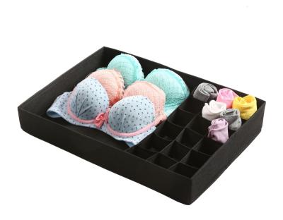 China Modern Multifunctional Cubbie Organizer 19 Compartment Cubbie Storage Box Nonwoven Fabric Link Underwear Bra Sock for sale