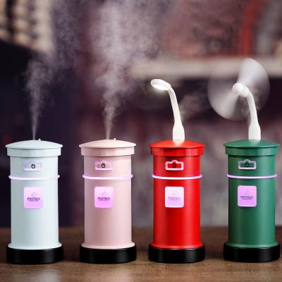 China Retro Mini Car Mailbox Innovation Seven-color Light Aromatherapy Air Purifying Humidifier for sale