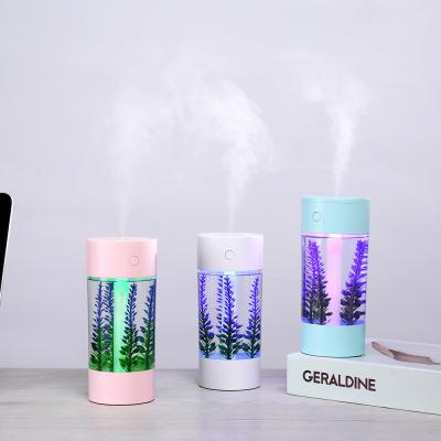 China 2021 Car Bestselling Mini Lavender Landscape Multifunction Night Lightweight Air Humidifier for sale