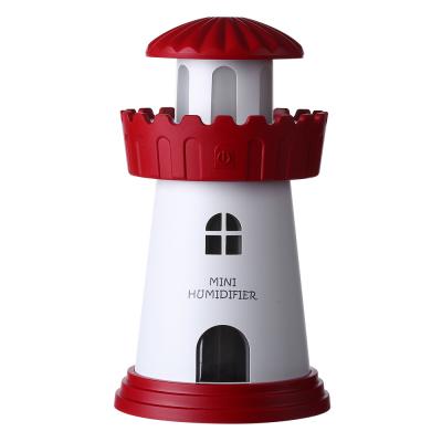 China Lighthouse Home Humidifier Christmas Tree Gift Mini Portable USB Home Air Humidifier for sale