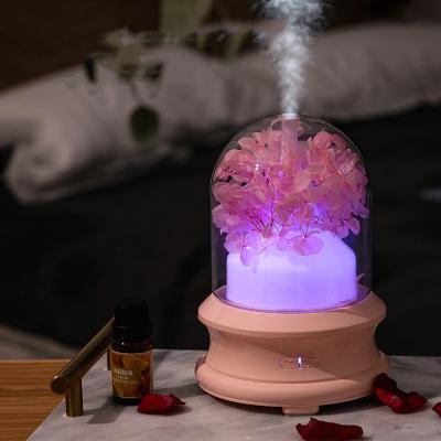 China 100ML Car Humidifier Festival Gift 100ML Flower USB Electric Aroma Air Diffuser Seven Color Everlasting Essential Oil Aroma For Home Office for sale