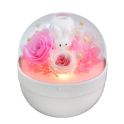 China Creative Car Flower 220ML Humidifier Night Light USB Rechargeable Battery USB Air Diffuser Eternal Air Humidifier for sale