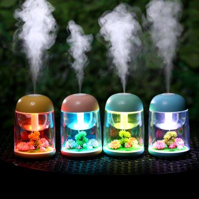 China Day 7 Colors LED Eternal Night Thanksgiving Landscape Car Fashion Flower Interrupt Automatic Air Humidifier for sale