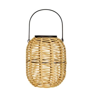 China New Garden Rattan Solar Garden Lantern Hanging Lamp Outdoor Solar Solar Garden Decoration Rattan Decorative Light with Rattan Lantern for sale