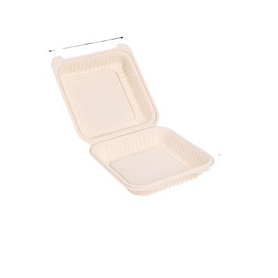 China 8 Inch Clamshell Lunch Box Food Container Microwavable Custom Degradable Degradable Food Caterer for sale