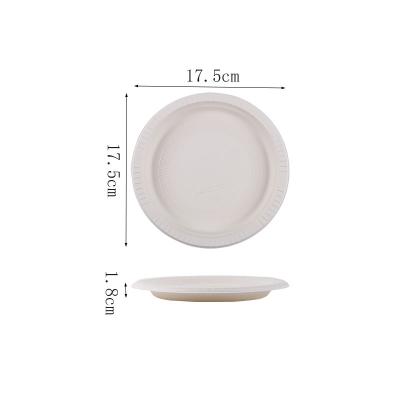 China Biodegradable BPA FREE 7' Take Out Dinnerware Disposable Cornstarch Tray for sale