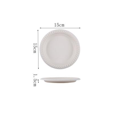 China BPA FREE Producing Take Out Dinnerware 6' Biodegradable Disposable Plate Lace Tray for sale