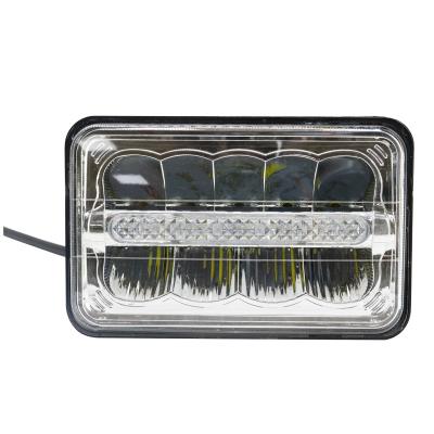 China High-Low Univeral Automobile Factory 12V Driver-Beam Headlights 4x6 Auto Part 58w 4x6 Led Headlamp With DRL For Xj for sale