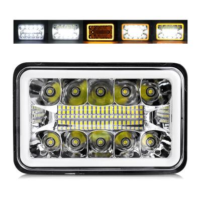 China New Product Best Price Square 90W Aluminum 5 Inch 4x6 Led Headlight For Off Road Truck for sale