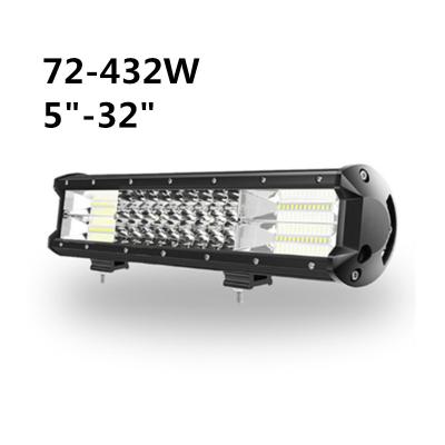 China 4inch 5inch 7inch 22Inch 32inch 42inch Dual Color Flood Spot Die-cast Aluminum Housing Flash Led Work Light Bar Triple Array Strobe LED Off-Road Light Bar for sale