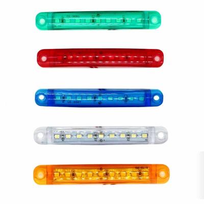 China Factory Direct Waterproof 12v 24v 6leds ABS Truck Side Light IP67 6000k Led Material Signal Lights For Truck Trailer for sale