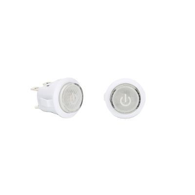 China T105 Manufacturer Well Made White Led Switch Plastic Flat Head Momentary Push Button Switch for sale