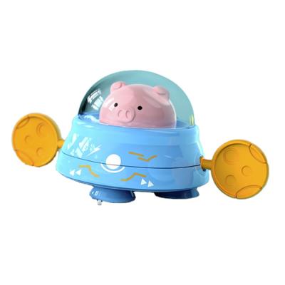 China Hot Bath Toy Swimming Pull String Toy Baby Water Flying Saucer Toy Set Plastic Cartoon Animal Baby Toy Sale Safety Shower for sale