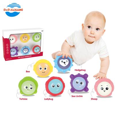 China DADI Wholesale Infant Soft Early Education Baby Teether Silicon Baby Toys Soft Silicone Babies Sensory Ball for sale