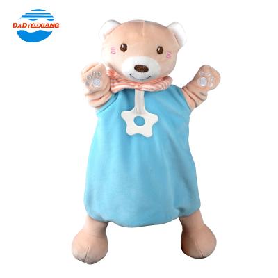 China Plush Toy Hand Puppets Baby Role Play Toy DADI Toys Factory Cute Soft Stuffed Baby Hand Puppet for sale