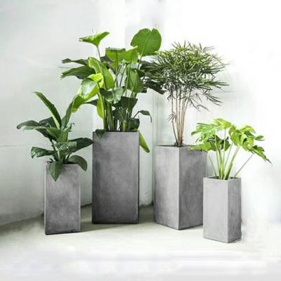 China Large Square Garden Planter Pot Modern Environmental Nordic Outdoor Vertical Planter Large Capacity For Indoor Plants for sale