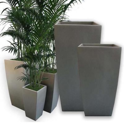 China Modern High Quality Durable Single Pots Outdoor Garden Large Size Fiberglass Planter Large Planters For Indoor Planting for sale