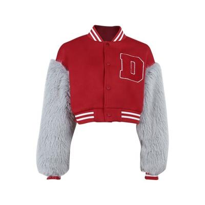 China BILLIONS Baseball winter hairy pungent pungent jacket QUICK DRY new coat uniform personality for ladies for sale