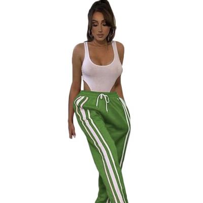 China BILLIONS new style women's pants printed contrast stripes Anti-wrinkle pants split sports casual pants dropshipping for sale