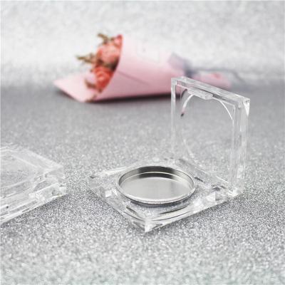 China Recyclable Single Plastic Pan Glass Eyeshadow Empty Magnetic Container Palette Container for sale