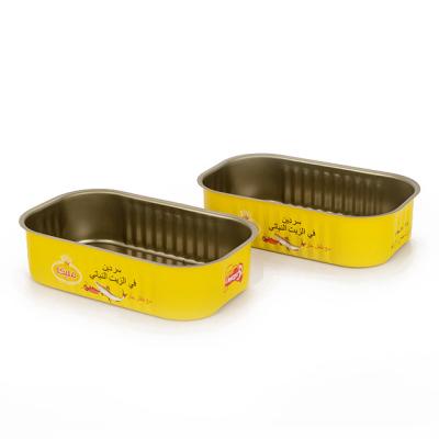 China Custom Grade Metal Food Packaging Tin Can Food Meal Can Tin Can With Easy Open Lid For Food Packaging for sale