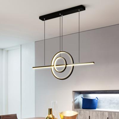 China Lighting Functions Hanging Lamp Dining Room Led Chandelier Simple Minimalist Design Modern Restaurant Decorative Pendant Lighting for sale