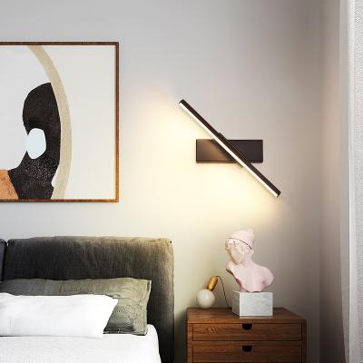 China Lighting Works Hot Sale Nordic Interior Staircase Design Hotel Wall Lamp Rotatable Modern Led Bedside Lamp for sale