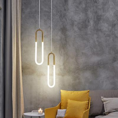 China Lighting Works Simple Vertical Line Hanging Bedside Chandelier Background Bedroom Cabinet Wire Wall Light Long Strand for sale