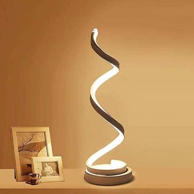 China Lighting Functions Style LED Table Lamp Modern Curved Warm White White Acrylic Light Acrylic Iron Night Reading Desk Lamp Bedside Table Lamp for sale