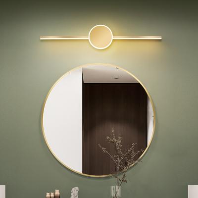 China Lighting Functions Manufacturer Supply Hotel Vanity Fixture Home Toilet Room Bathroom Brass Wall Mount Led Mirror Front Light Lamp for sale