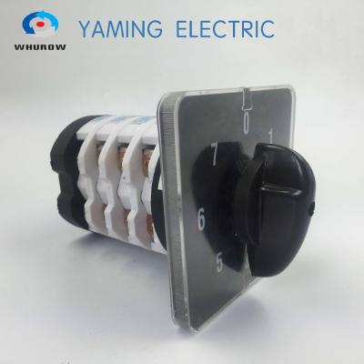 China Rotary Motor Switch Cam Switch 0-7 Positions 660V 50A 4 Phase 16 Terminals Changeover Transfer Electric Selector YMZ12-50/4 for sale