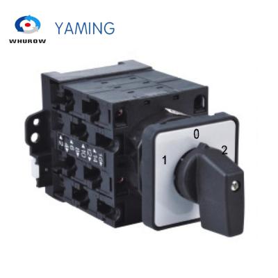 China Motor Switch Cam Switch 3 Position ON-OFF-ON Dual Power 3 Conmutadores YMW42-33/3 Poles 690V 33A Rotary Selector Changeover Control Circuit for sale