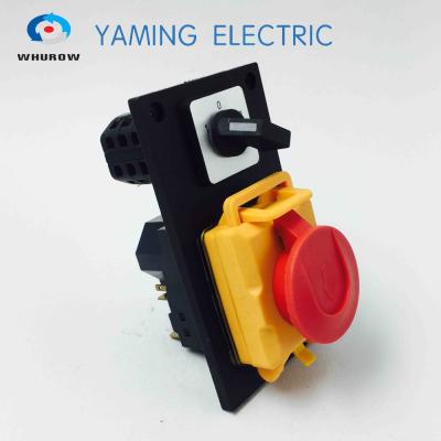 China Momentary Electromagnetic Switch Rotary Combination Switch 7 Pin On Off 16A 230V With Protective Cover Lock Waterproof YCZ5-B for sale