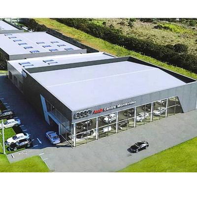 China Steel Workshop Large Span Prefabricated Metal Building Steel Structure Building Showroom for sale