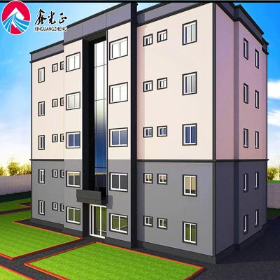 China Modern Modern Designed Metal Frame Steel Structure Construction Prefab Apartment Building for sale