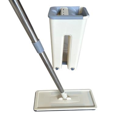 China Hot Selling High Quality Viable Free Hand Use Dry Mop Free Easy Flat Bucket For Floor Cleaning Plastic Mop Bucket for sale